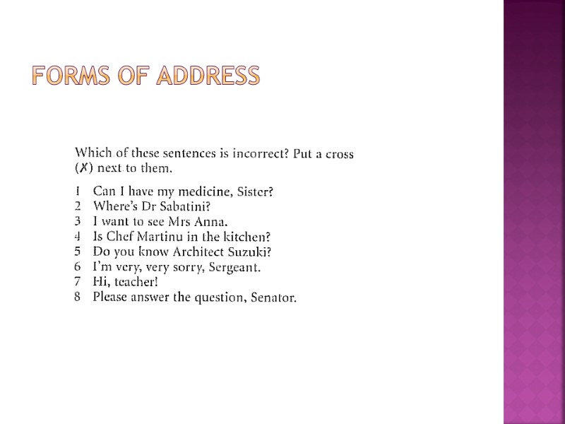 Forms of address